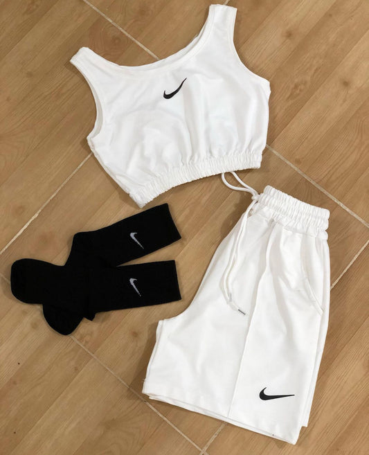 Nike 2 piece shorts sets summer trendy